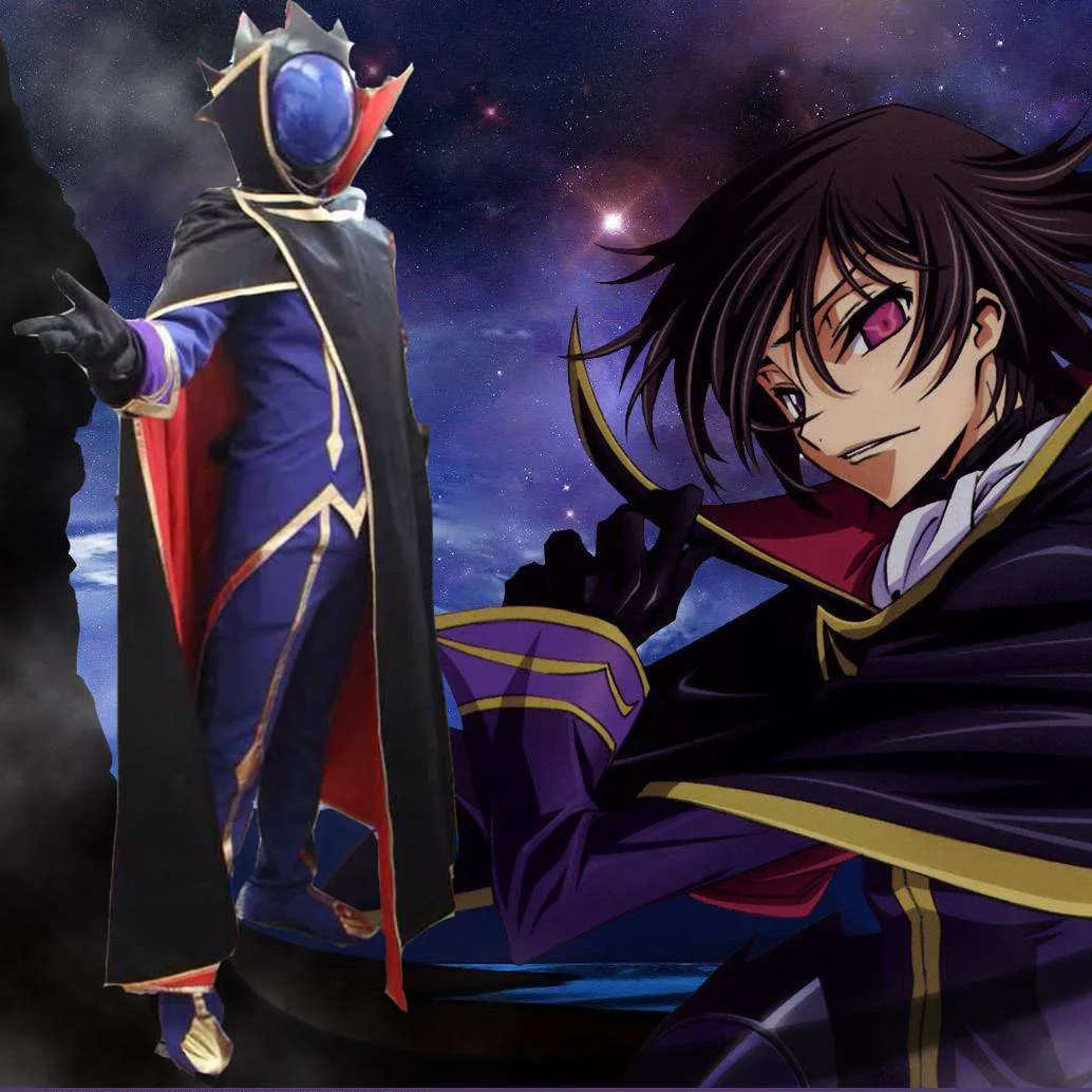 Косплей костюм Lelouch с аниме кодом Geass Cos одежда (с накидкой) для рождественской