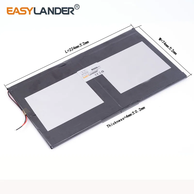 [L205] 3 7 V 8000mAH 4074224 PLIB полимерный литий-ионный/литий-ионный аккумулятор для