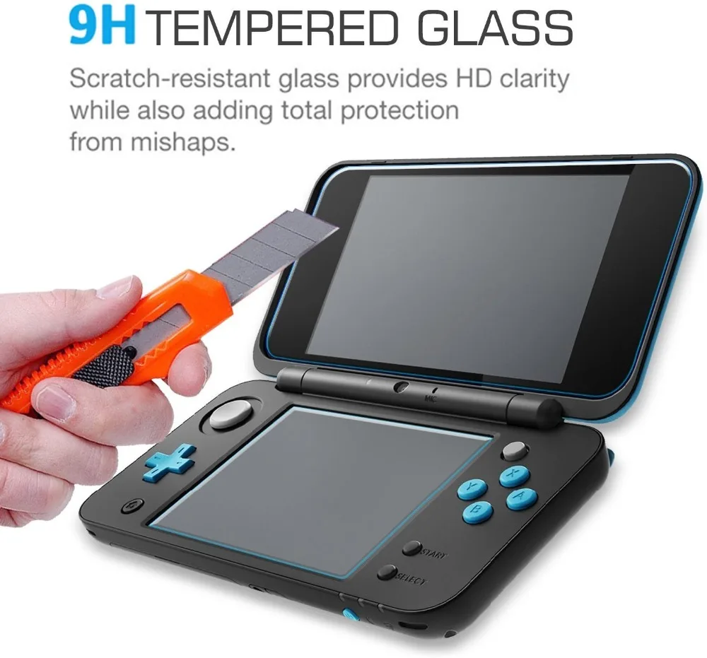 2 шт Прозрачный Премиум Закаленное стекло экран для нового 2DS XL LL консоль защита