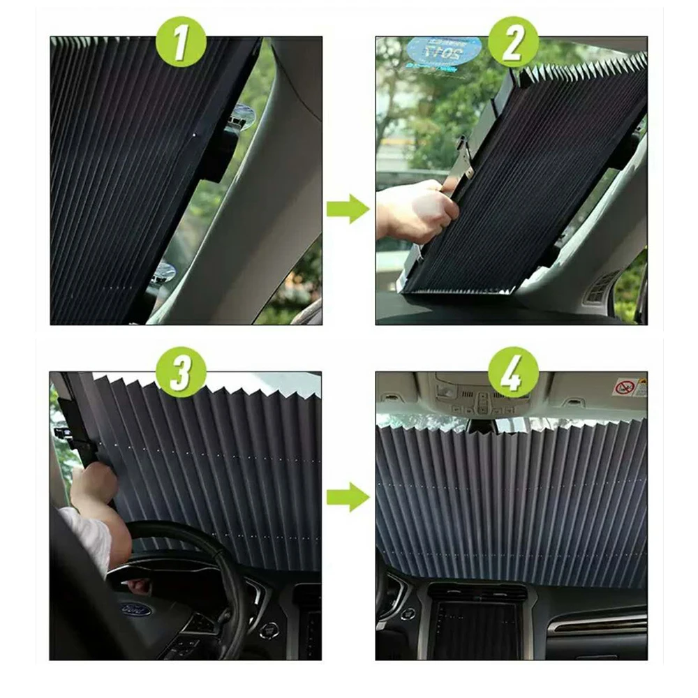 

1 Piece Retractable Car Windshield Sun Shade Visor Folding Auto Block Cover Front Window