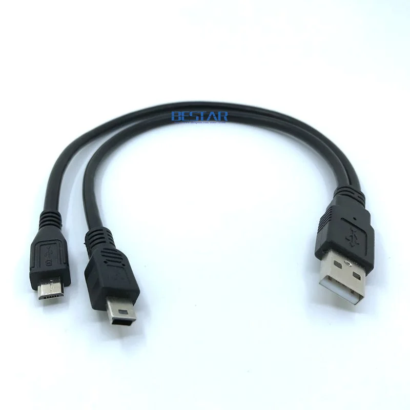 2 в 1 комбинированный мини usb и микро USB 0 micro 5 контактный разъем Y образный кабель 30