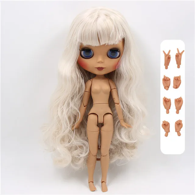 dark matte face Ледяные дни Фортуны завод blyth кукла супер черная кожа тон темная кожа короткие красные волосы тело 1/6 30 см BL1248 - Цвет: dark matte face