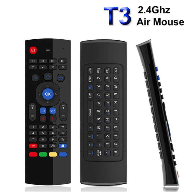 T3M 2,4G Air mouse беспроводная клавиатура русский 44 IR обучающий микрофон голосовой поиск для Android Smart tv Box PK MX3 t3 пульт дистанционного управления