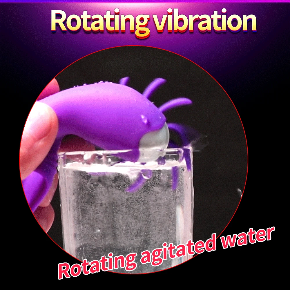2 в 1 Вращающийся вибратор для лижания языка кольцо задержки эякуляции мужчин