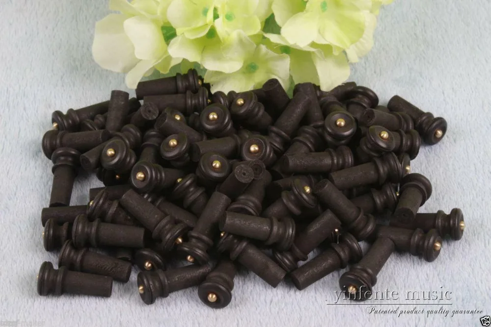 

20pcs 4/4 violin end pin black Violin parts solid wood end pin parts & accessories