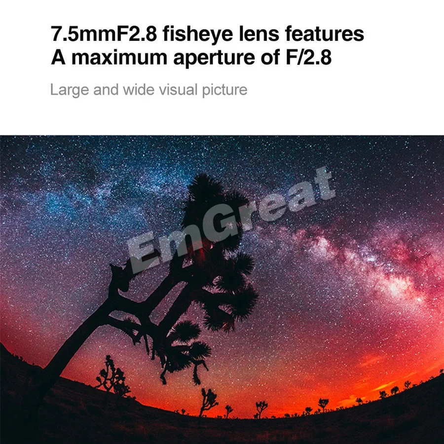 Объектив Brightin Star 7 5 мм F2.8 рыбий глаз ультра-Широкий 180 градусов ручной