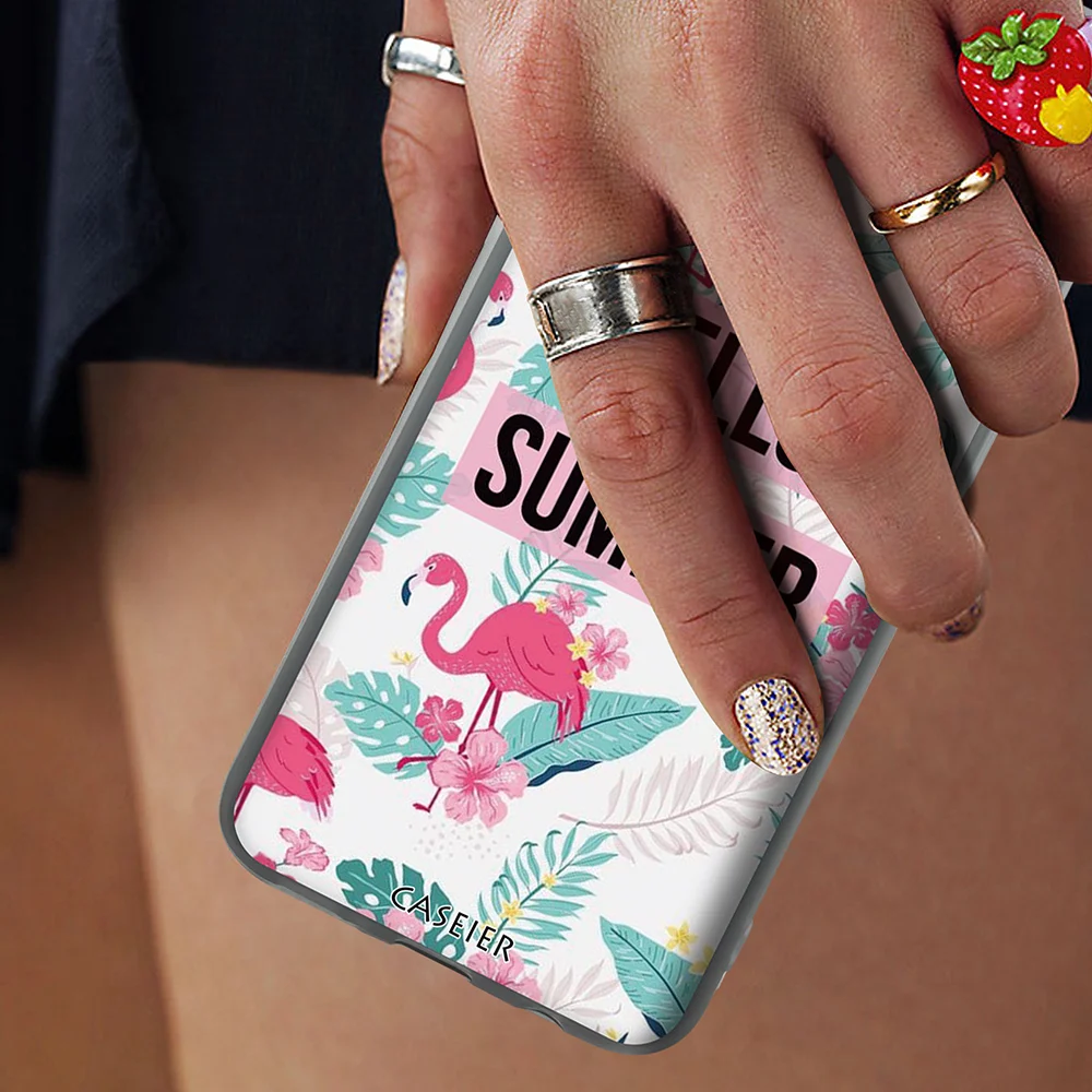 CASEIER Фламинго чехол для телефона Samsung Galaxy S10 S9 S8 Plus S10E задняя крышка Note 8 9 J720 A8 A7 2018