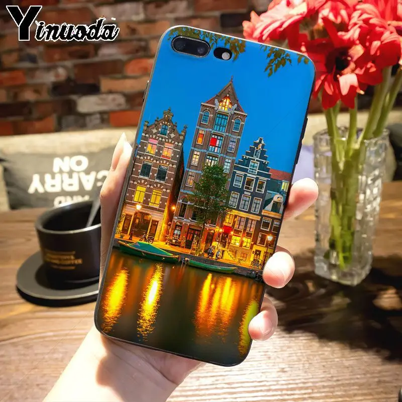 Изумительный чехол для телефона Yinuoda путешествие Амстердам Нидерланды iPhone 7plus X 6