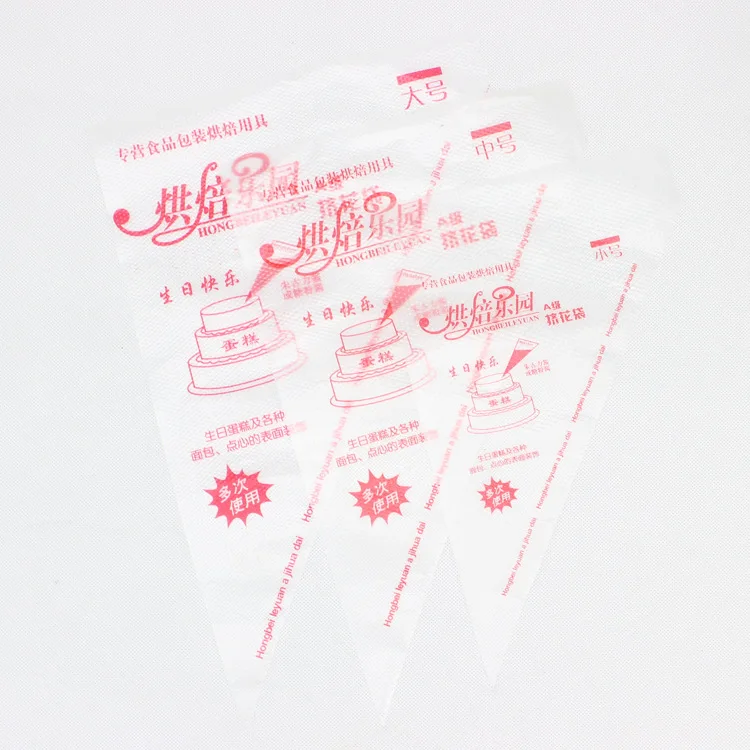 

100Pcs/Pack Disposable Piping Bags 3 Size Dessert Nozzles Cream Dessert Decorating Baking Pastry Cook Tools Kitchen Dining Bar