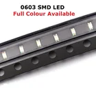 Светодиодные бусины, 100 шт., 0603 светодиодов, синий, красный, желтый, зеленый, теплый белый, фиолетовый, оранжевый, SMD светильник светоизлучающий диод, высокое качество