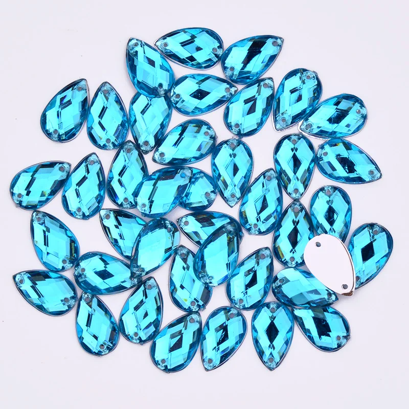 JUNAO Multi Size Crystal AB Drop Rhinestones Sewing Jewel Strass Applique Acrylic Stones For Women's Clothes Shoes Accessories | Дом и сад