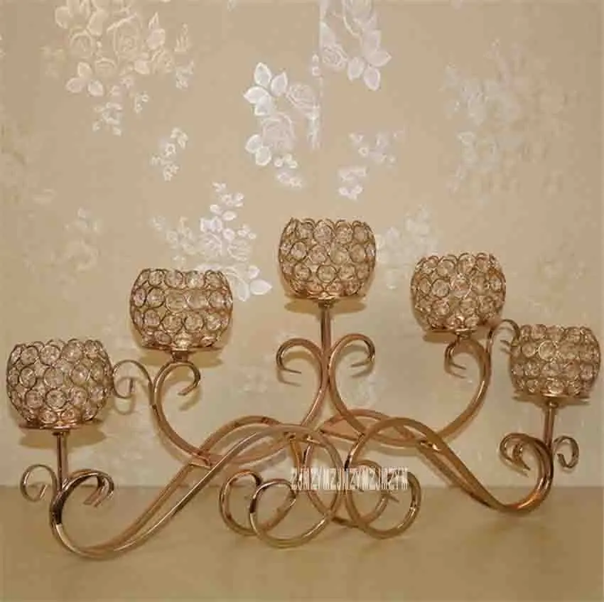 WJ-620 European Creative Candlestick Hotel Home Wedding Table Party Celebrations Crystal Candle Holder 700mm*340mmH | Дом и сад