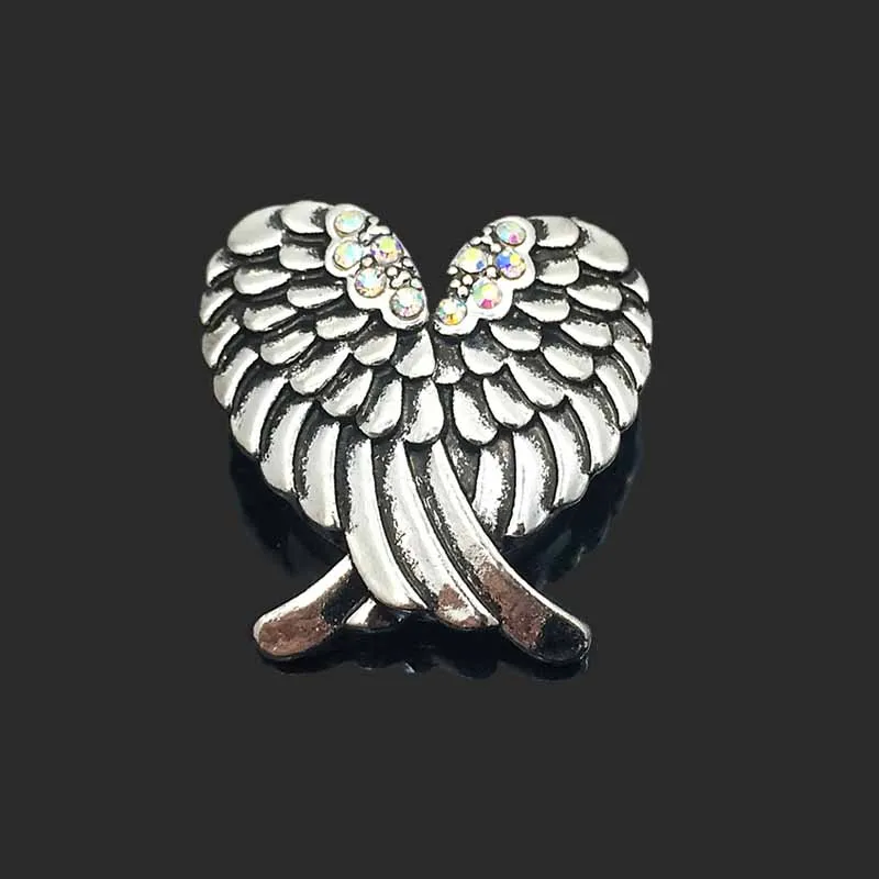 

Wing Component w183 Crystal 3D 18mm Metal Snap Button For Bracelet Necklace Interchangeable Jewelry Women Accessorie Findings