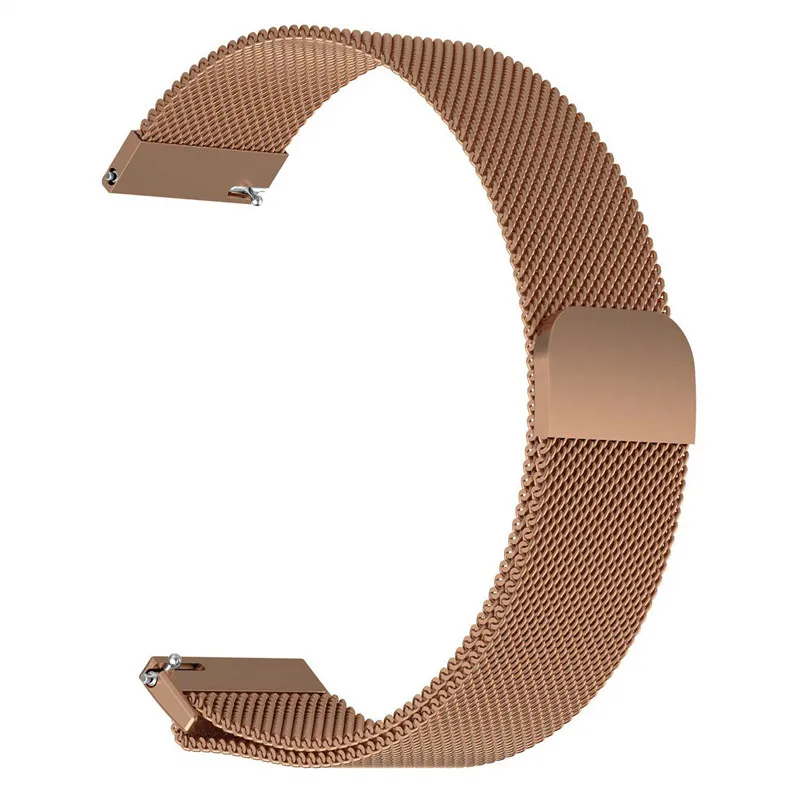 rose gold Миланская Магнитная Петля, ремешок для быстрого крепления, 14 м, 16 мм, 18 мм, 20 мм, 22 мм, 23 мм, напульсник из нержавеющей стали с магнитным замком - Цвет ремешка: rose gold