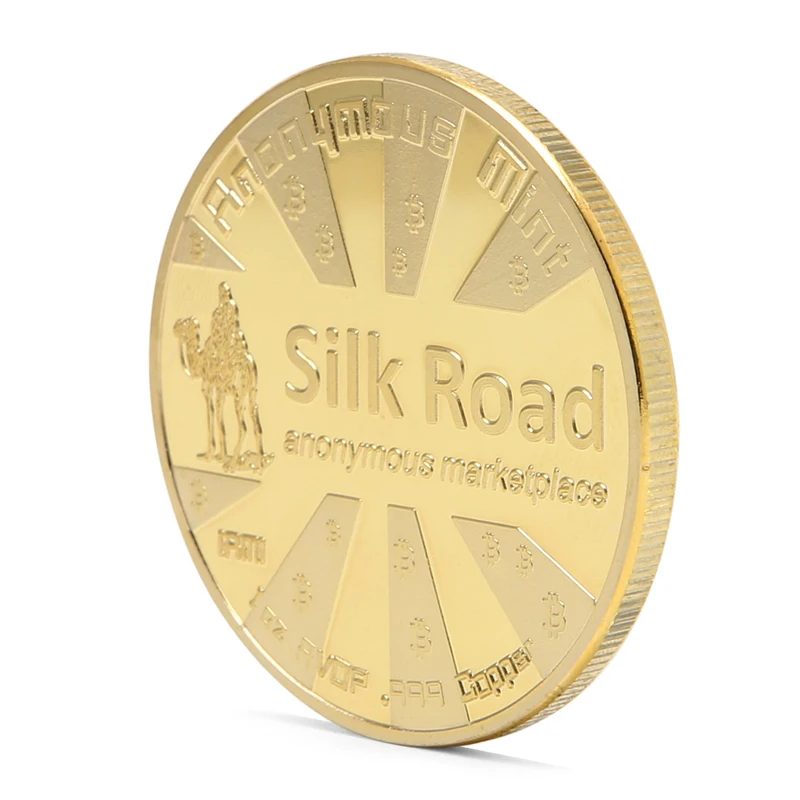 2017 SilkRoad Биткоин BTC монета позолоченные памятные монеты коллекционное искусство