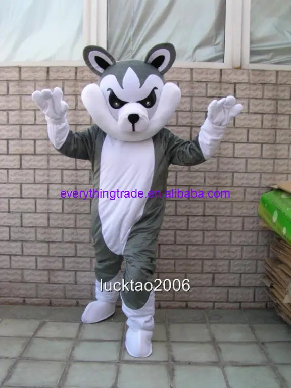 New arrival 2014 Cartoon Character cute grey wolf Mascot Costume fancy dress costume|dress dots|dress hip hop stylecostume |