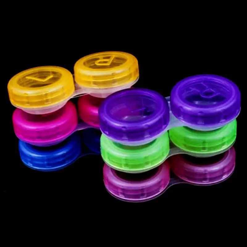 2 шт. стильный портативный футляр для контактных линз двойная коробка ухода за