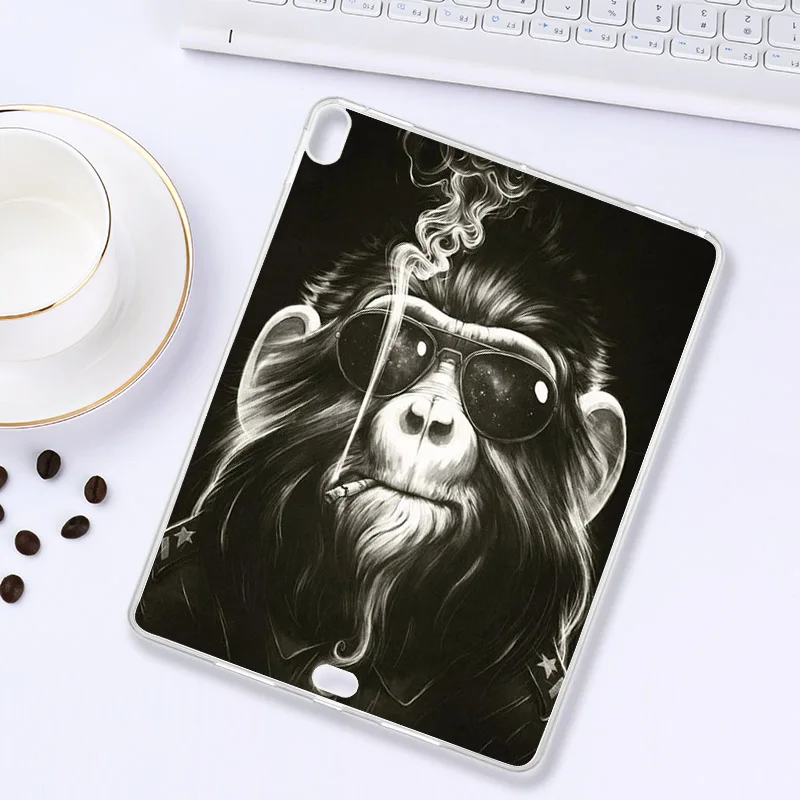 B087 Чехол для планшета с рисунком для iPad Pro 12,9 чехол 12,9 ''A1876 A003 A1895 A2014 Мягкий силиконовый чехол с мультяшными животными - Цвет: B087