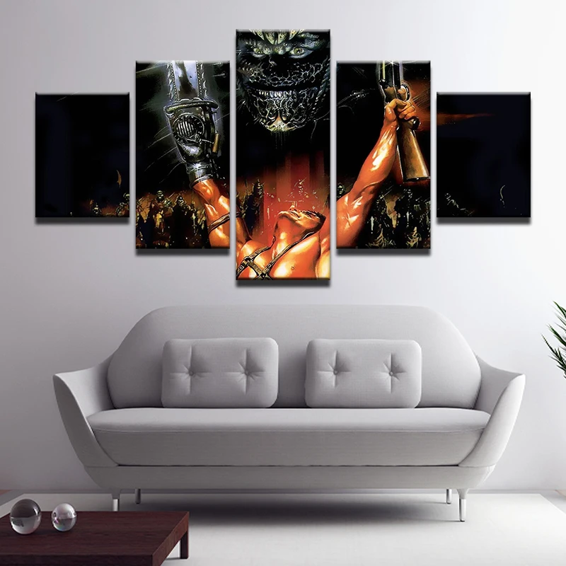 5 панельные фильмы ужасов The Evil Dead Wall Art картина украшение дома гостиная холст