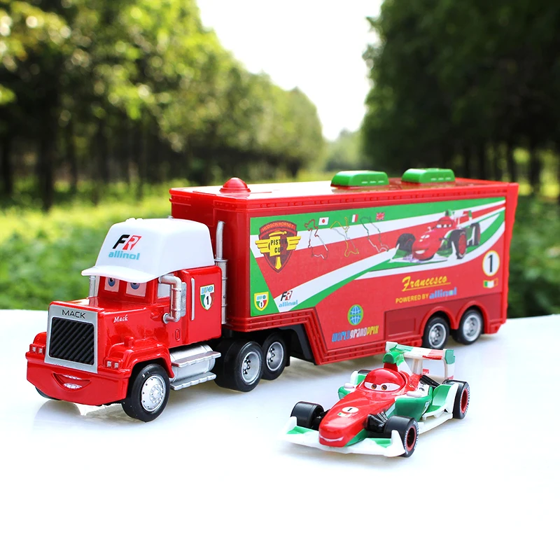 Disney New Pixar Cars Lightning McQueen Mack Uncle Truck &amp Racer литые игрушки из металлических сплавов