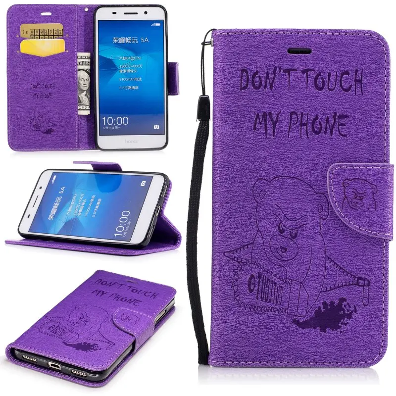 Hoesje Capinha Para Для Huawei Y6 II Y5 ll 2 Y6II Y5II компактный чехол Кожаный чехол-бумажник с