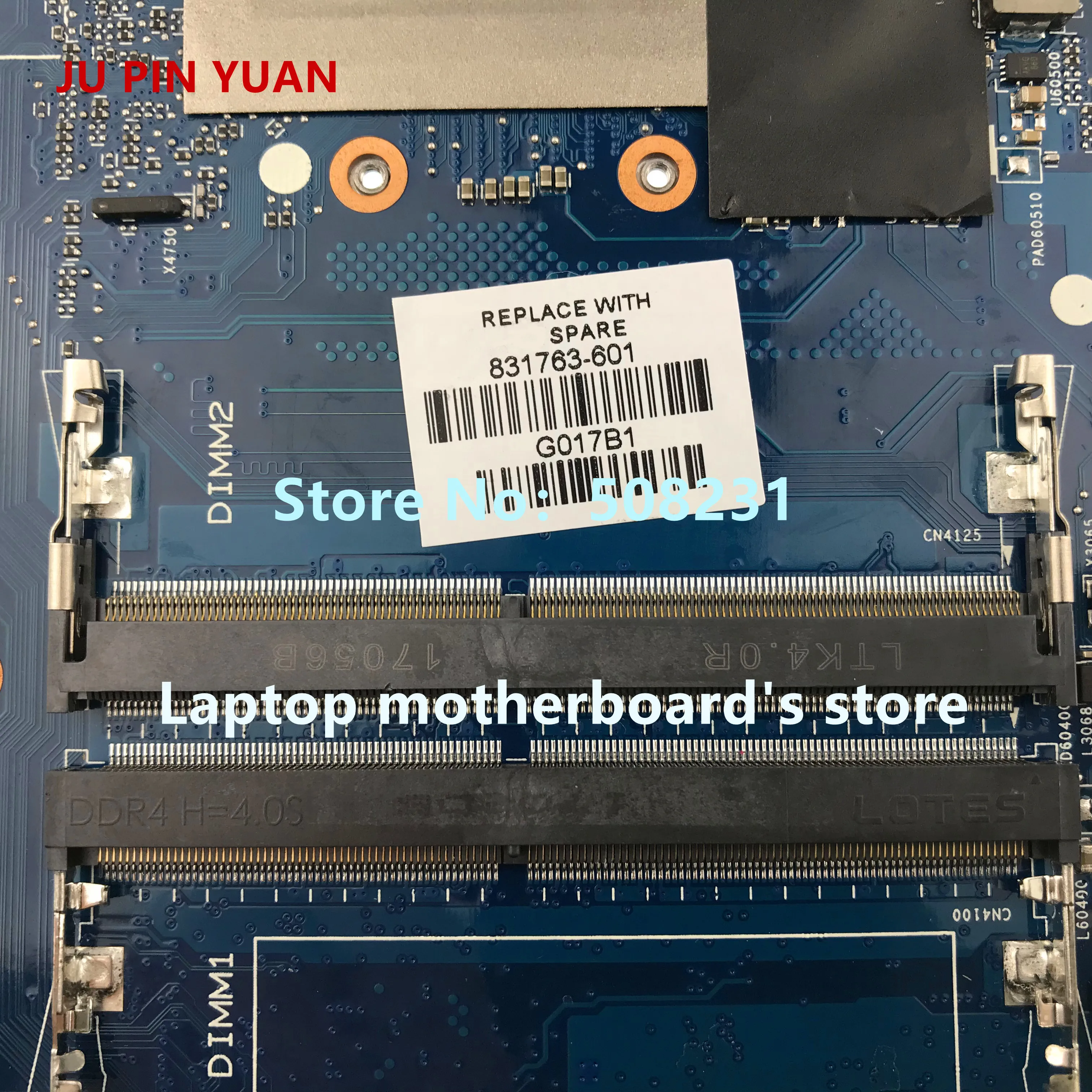 Ju pin yuan 915468-601 915468-001 аккумулятор большой емкости DAG37DMBAD0 материнская плата для ноутбука для женщин, hp ноутбук 17-W 17-AB Тетрадь ПК 1050 2 Гб i5-7300