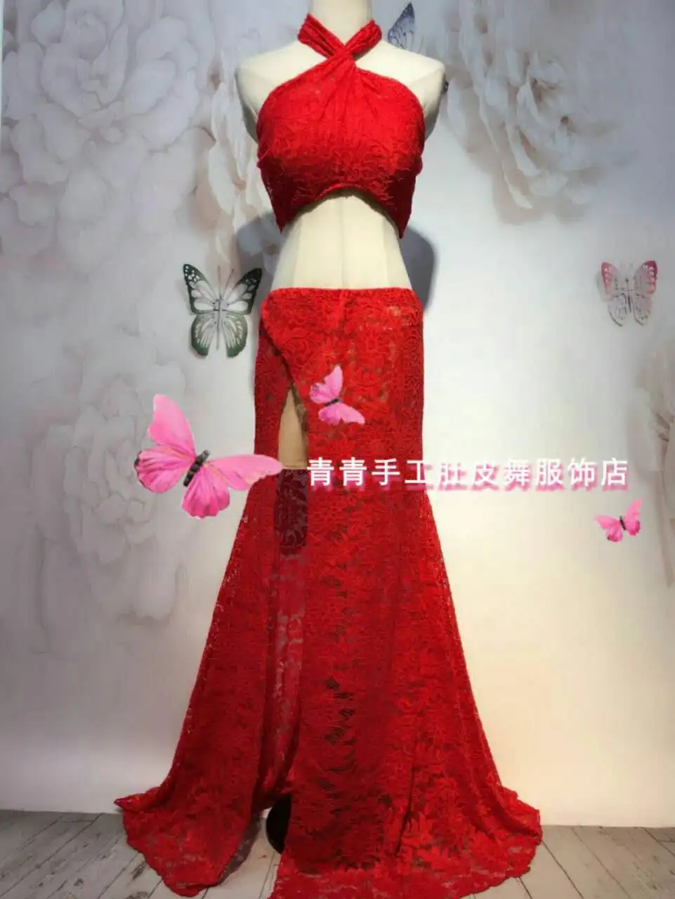 Новый набор костюма для танца живота Профессиональный bellydance топ + юбка костюмы