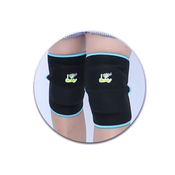 Black Blue 1 пара для спортивного зала и фитнеса, Детские наколенники, наколенники, уплотненные губки, танцевальные лыжные футбольные гольфы для мальчиков и девочек - Цвет: Black Blue
