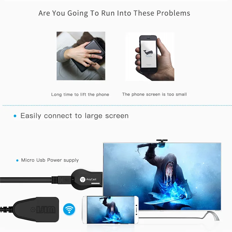 Robotsky 1080 P беспроводной wifi-ключ приемник HDTV HDMI адаптер телефон зеркалирование сплиттер кабель для iPhone samsung планшет