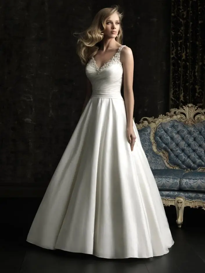 Nitree Free Shipping Wholesale or Retail FW5208 2014 New Fashion Bride Dress Floor Length Stain Mermaid Wedding Dresses | Свадьбы и
