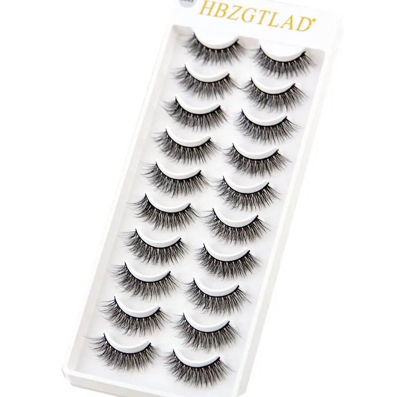 

HBZGTLAD 10 pairs natural false eyelashes fake lashes long makeup 3d mink eyelashes eyelash extension mink eyelashes for beauty