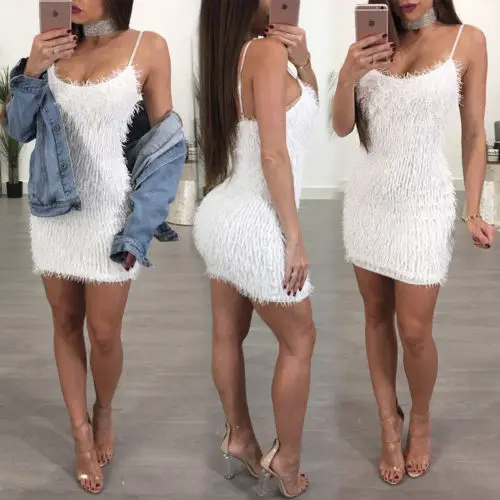 Модное женское платье без рукавов облегающее повседневное вечернее мини-платье