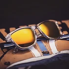 Очки солнцезащитные DOKLY женские поляризационные, винтажные модные брендовые Роскошные зеркальные солнечные очки с прозрачной оправой, с защитой от ультрафиолета UV 400