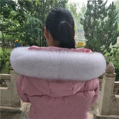 I New fashion Natural Fox fur collar Winter scarf shawl multicolor fox fur collar Scarves Solid warm Women hood fox fur muffler - Цвет: I