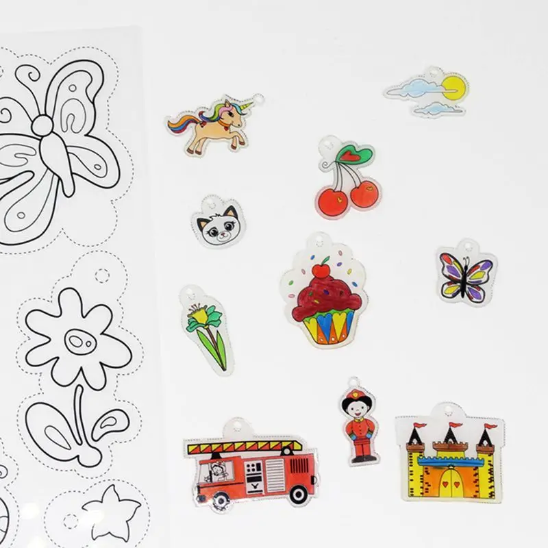 Цветной наполнитель сделай сам термоусадочные Dinks детская картина изготовление