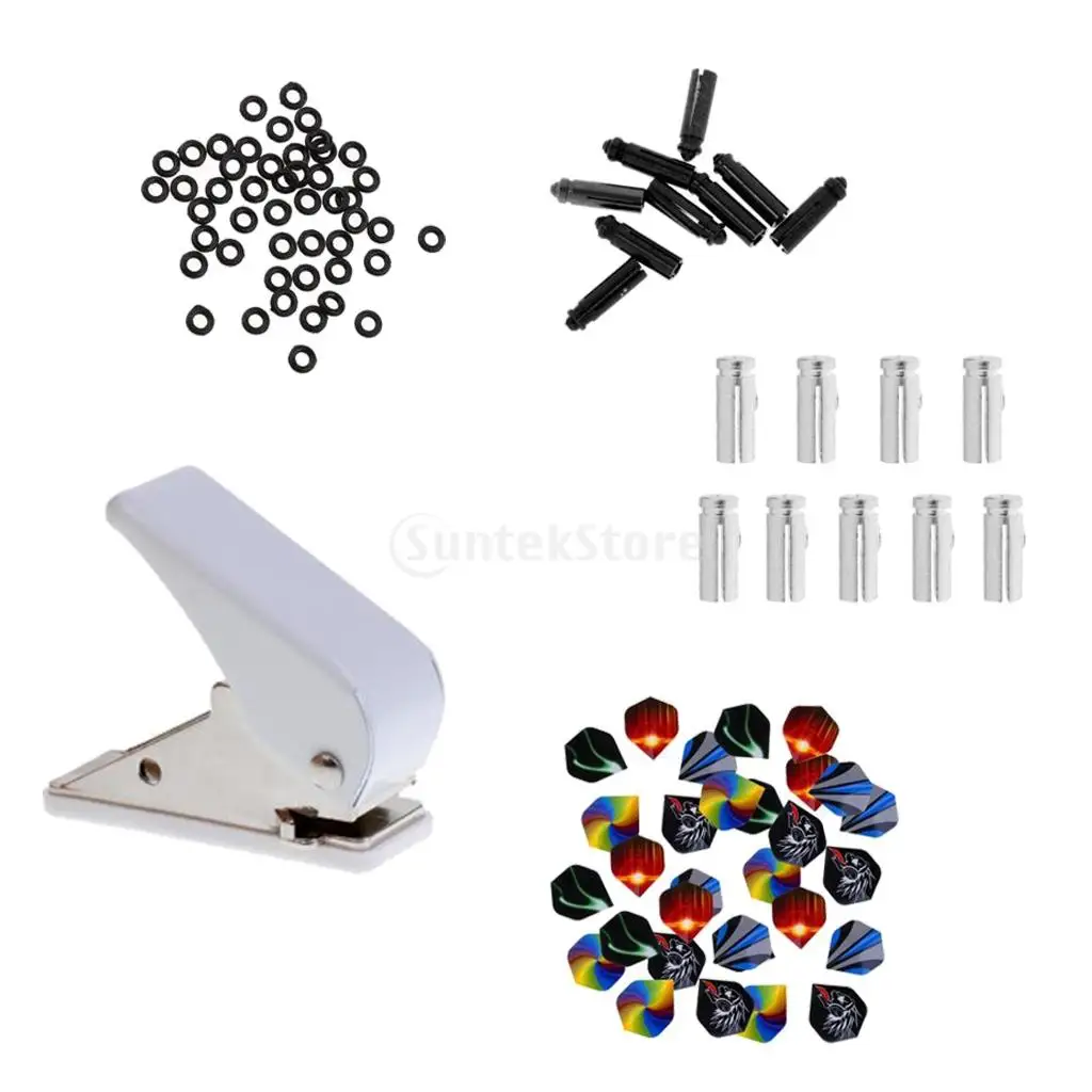 Дротика дырокол для полета 30 шт. полет 18 защита и 100 шайбы на вал O-кольца | Спорт