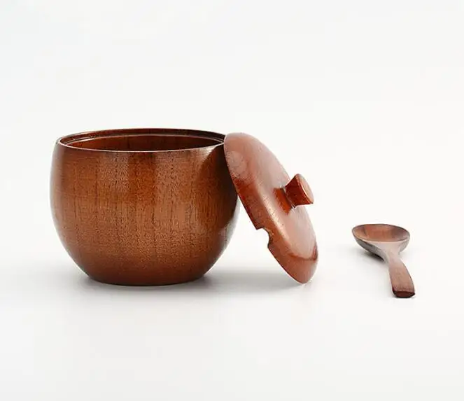 1 шт. банка для специй приправа сахарница с крышкой ложка деревянная коробка