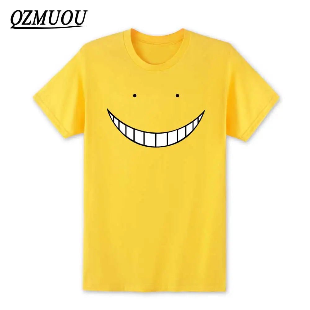 Yellow Новинка, мужские футболки в стиле аниме KILLING, Korosensei, хлопковая футболка с коротким рукавом, мужские Мультяшные маскарадные топы, футболки, XS-XXL - Цвет: Yellow