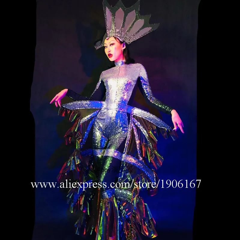 Флуоресцентный костюм для клуба бара танцевальной команды GOGO одежда