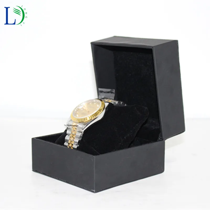 Черный футляр для часов Модный чехол органайзер хранения ювелирных изделий из