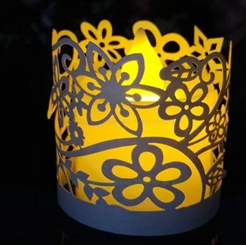 Tealight СВЕТОДИОДНЫЕ Свечи Фонари огнеупорная бумага Свадьба Рождественская