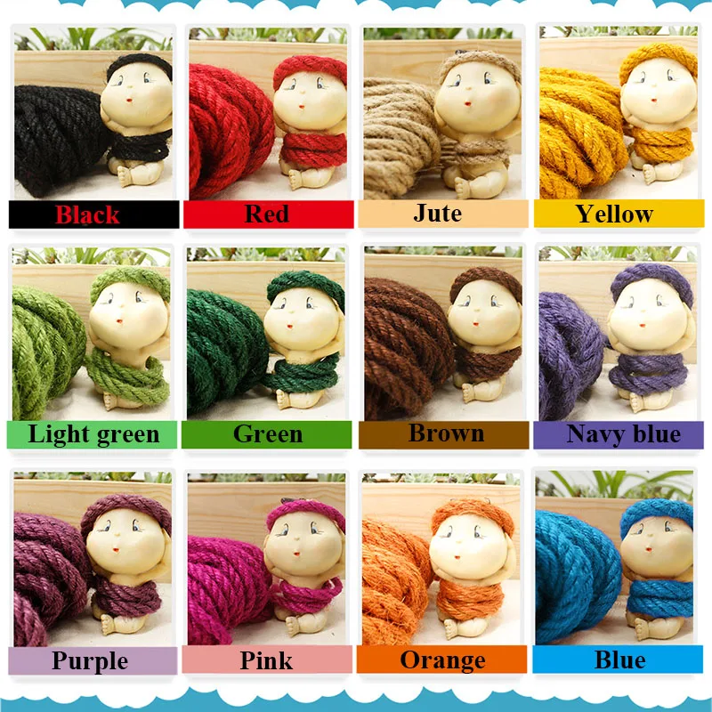 Meetee 5/10M Natural Hessian Hemp Rope Wedding Wrapping Cords for DIY Christmas Party Decoration Accessories AP559 | Дом и сад