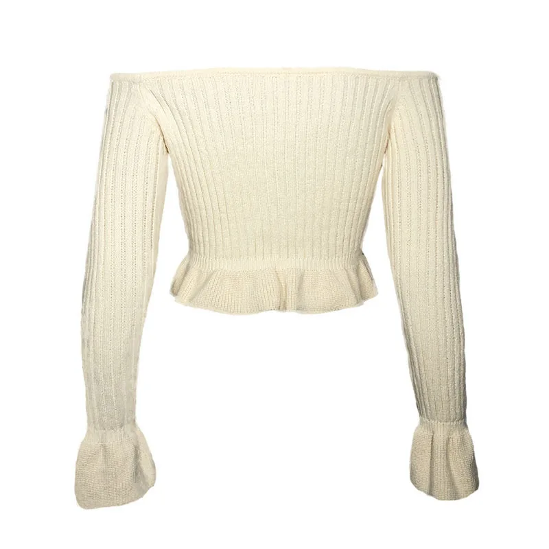 CHRLEISURE женский свитер пуловер с вырезом лодочкой вязаный длинный рукав Джемперы
