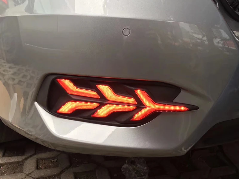 2 шт. автомобиля светодиодный DRL Габаритные огни Задний бампер стоп светильник хвост светильник противотуманная фара для Honda Civic 10th