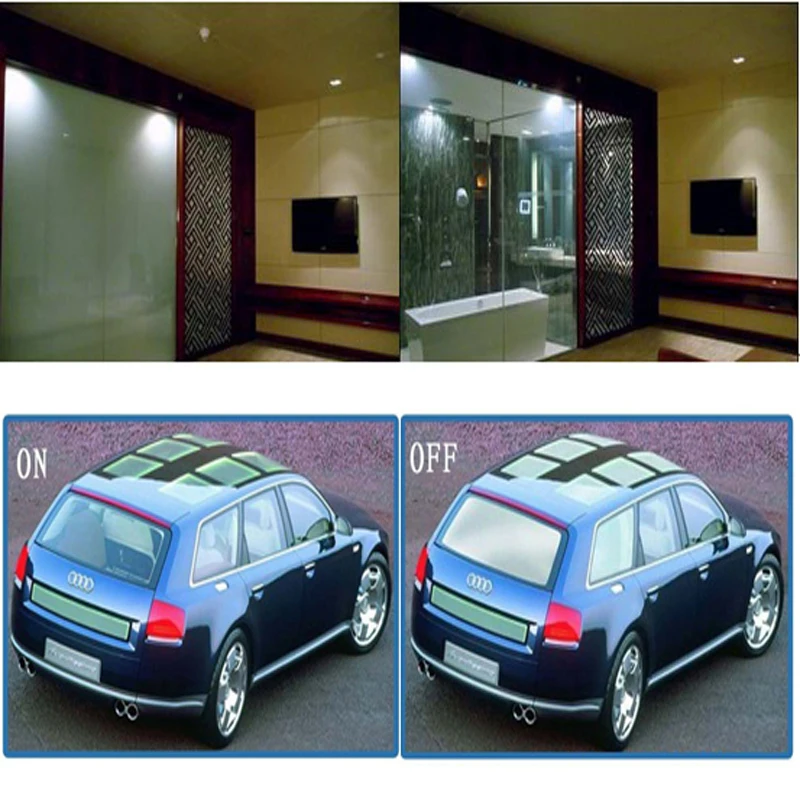 PDLC Smart Fillm Switchable стеклянная пленка на заказ любой размер и форма питания on transparent