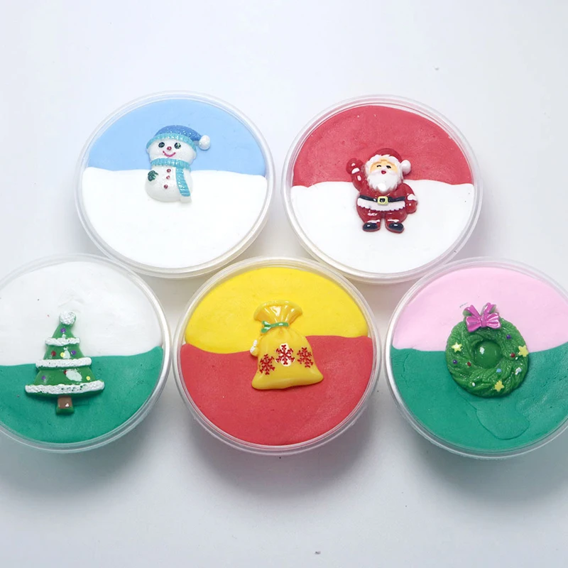 Christmas Fluffy Floam Slime Stress Relief No Borax Kids Toys DIY Sludge | Дом и сад