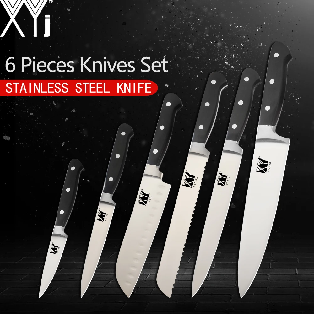 XYj набор кухонных ножей из нержавеющей стали нож шеф повара Santoku для очистки хлеба