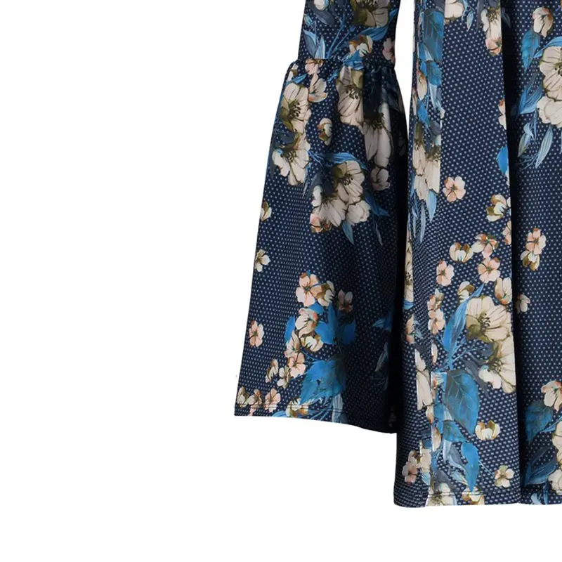 Брендовая блузка с цветочным принтом Женская Весенняя мода Boho элегантные