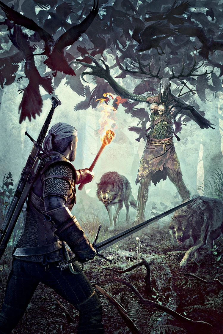 The Witcher 3 дикая охота - leshen cover2 игры плаката настенные панно для гостиной полотно
