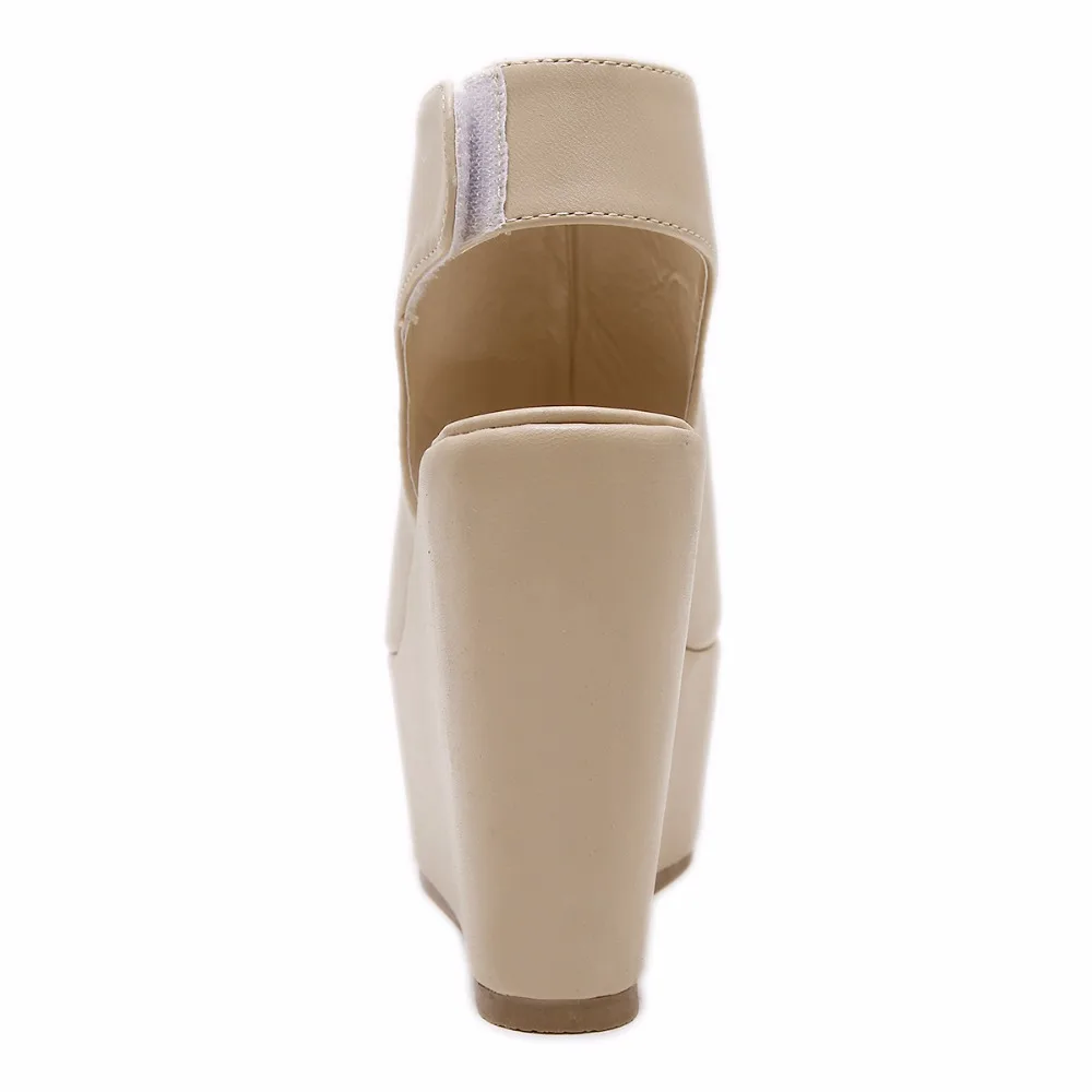 European and American super-heeled clip foot wedge sandals thick-sole non-slip fashion wild comfortable high-heeled | Обувь